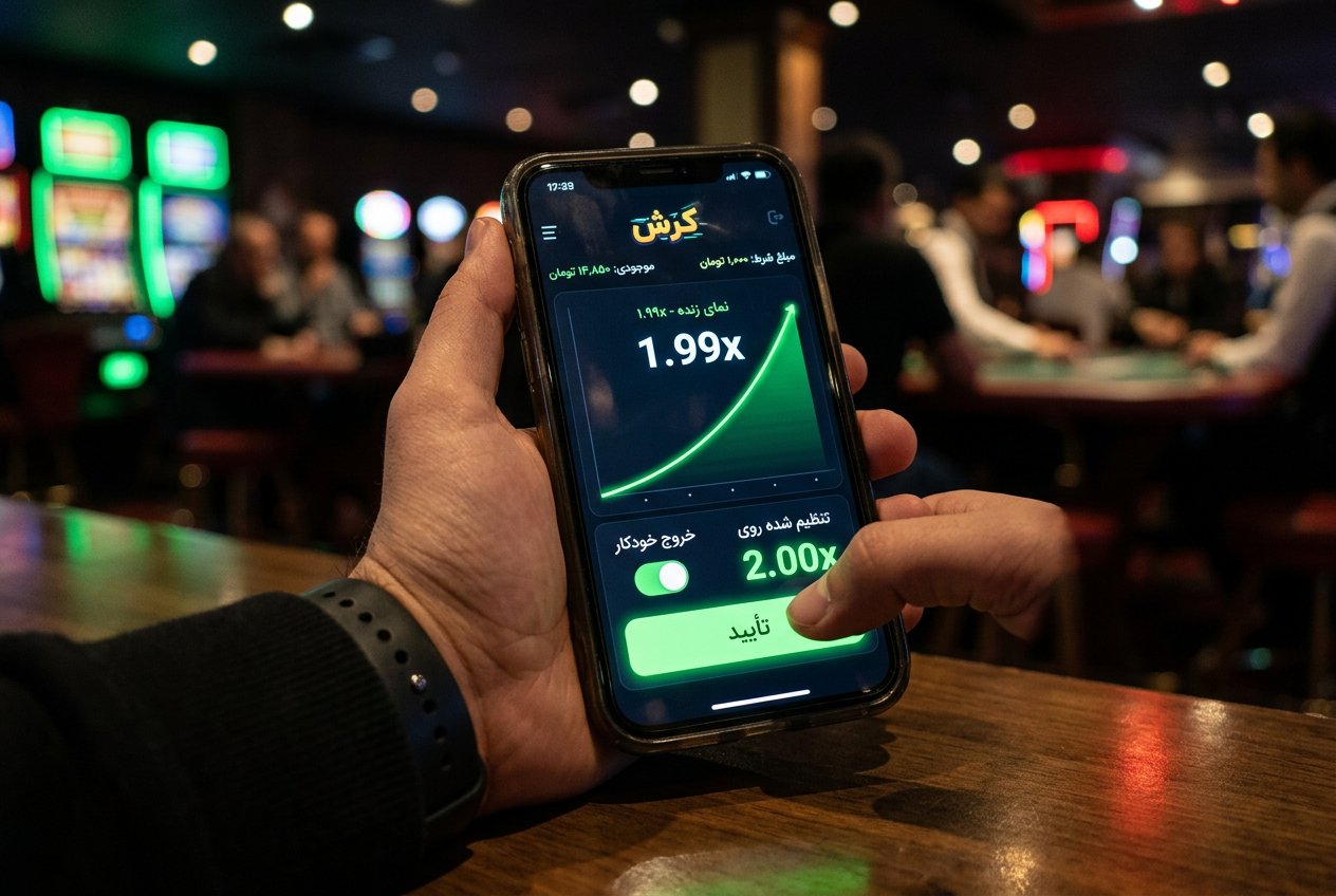 تصویر کاربر ایرانی با برداشت خودکار در بازی انفجار برای اجرای دقیق ضد مارتینگل