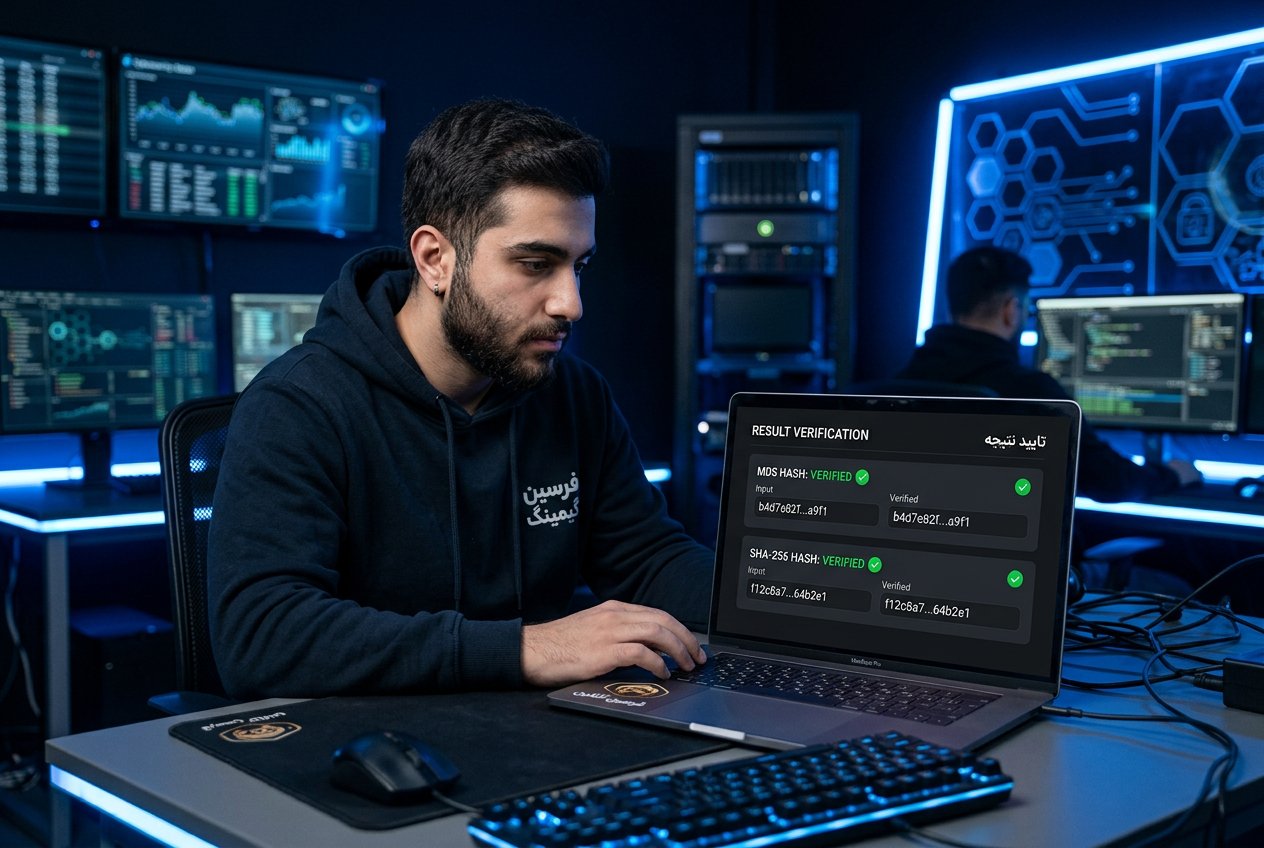 بررسی امنیت و تأیید هش بازی انفجار توسط بازیکن
