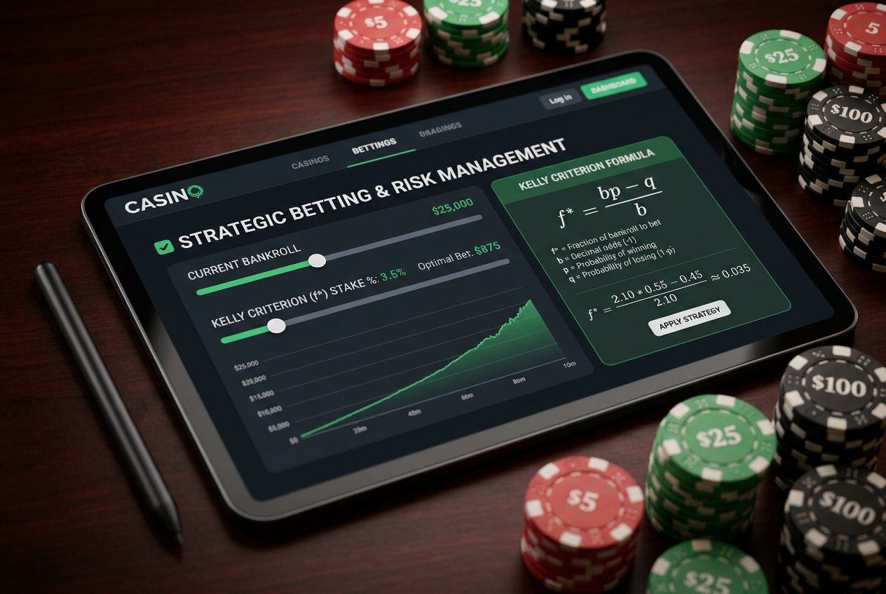 محاسبه فرمول معیار کلی (Kelly Criterion) و تعیین اندازه شرط بر اساس ضریب ریسک به ریوارد