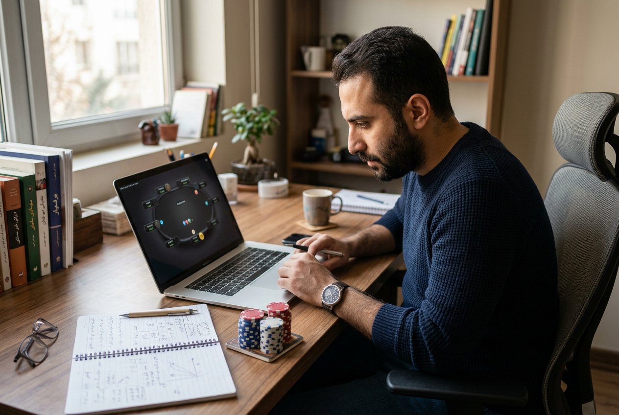 تمرین پوزیشنهای میز پوکر در بازی آنلاین